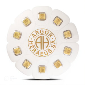 10 Gram Gold Argor Heraeus Goldseed Bar (10x1g w/ Assay)