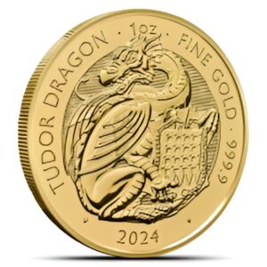 2024 1 oz British Gold Tudor Beasts The Tudor Dragon Coin (BU)