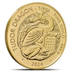 2024 1/4 oz British Gold Tudor Beasts The Tudor Dragon Coin (BU)