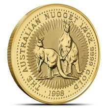 1/2 oz Australian Gold Kangaroo Coin (Random Year, BU)