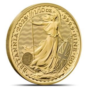 2025 1/10 oz British Gold Britannia Coin (BU)
