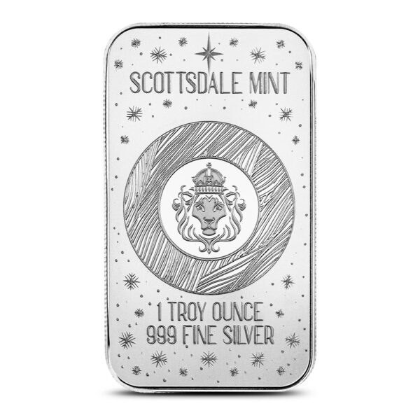 1 oz Colorized Scottsdale Let it Snow Silver Bar (New) - Image 2