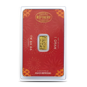 2025 1 Gram Asahi Lunar Snake Gold Bar (New w/ Assay)