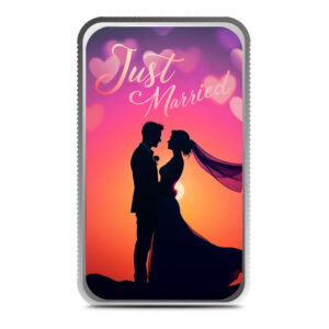1 oz Colorized Scottsdale Just Married Silver Bar (New) - Jan 30, 2025