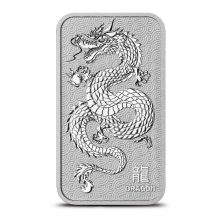 1 oz Perth Mint Lunar Year of the Dragon Silver Bar (New) - Jan 31, 2025