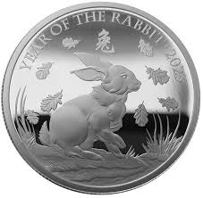 2023 5 oz Proof British Silver Year of the Rabbit Coin (Box + CoA)