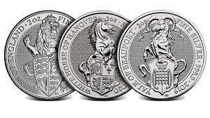 2 oz British Silver Queen’s Beast Coin (Random Year, Varied Condition)