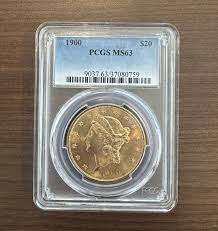1900 Pre-33 $20 Liberty Gold Double Eagle Coin PCGS MS63