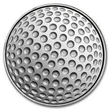 1/2 oz Mint Markers Golf Ball Silver Round (New)