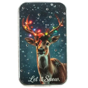 1 oz Colorized Scottsdale Let it Snow Silver Bar (New)