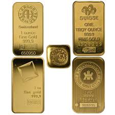 1 oz Gold Bar (Varied Condition, Any Mint)
