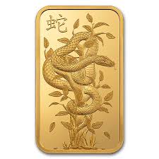 2025 1 oz PAMP Suisse Lunar Legend White Snake Gold Bar (New w/ Assay)