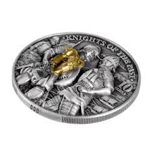 2022 2 oz Antique Malta Silver Knights of the Past Coin (Box + CoA)