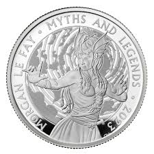 2023 2 oz Proof British Silver Morgan Le Fay Coin (Box + CoA)