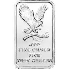 5 oz SilverTowne Eagle Silver Bar (New)