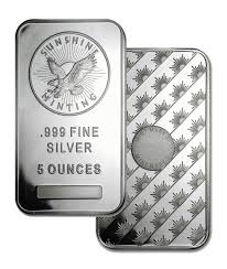 5 oz Sunshine Silver Bar