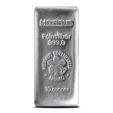 10 oz Argor Heraeus Cast Silver Bar (New)