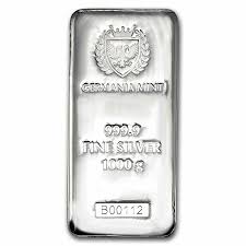 1 Kilo Germania Mint Cast Silver Bar (New)