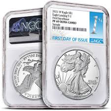 2021-W 1 oz Proof American Silver Eagle Coin NGC PF69 UCAM FDOI (Type 2)