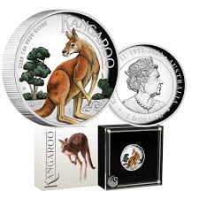 2023 1 oz Proof Colorized Australian Silver Kangaroo Coin (High Relief, Box + CoA)