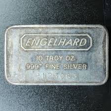 10 oz Engelhard Silver Bar (Secondary Market, Reverse Frosted)